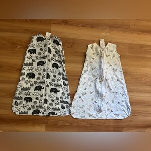 Halo Black and White Elephant Print Kids Sleep Sacks